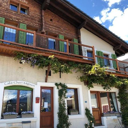 Cafe Cher-Mignon Et Chambres D'Hotes Chermignon-d'en Haut Exterior photo