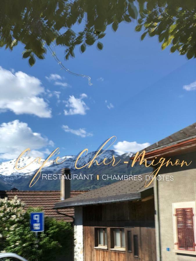 Cafe Cher-Mignon Et Chambres D'Hotes Chermignon-d'en Haut Exterior photo